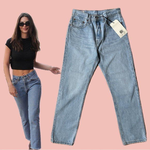 Levi's Denim - Levi’s 501 Premium Jeans – Light Wash, Straight Leg, Classic Fit